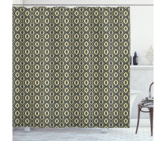 Wavy Vertical Tiles Shower Curtain