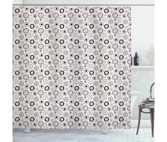 Circlular Doodles Shower Curtain