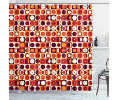 Sixties Style Ovals Shower Curtain