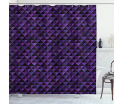 Squares and Triangles Shower Curtain