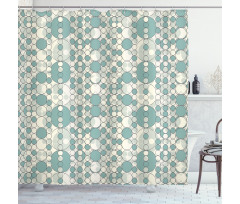 Pale Toned Lattice Shower Curtain