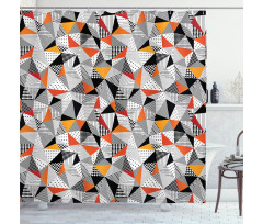Polygonal Modern Art Shower Curtain