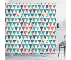 Triangle Hexagons Shower Curtain