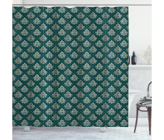 French Rococo Motifs Shower Curtain