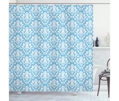 Blue White Old Garden Shower Curtain