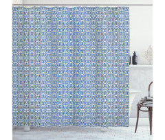 Symmetrical Old Flowers Shower Curtain