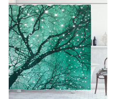 Stars Bare Branches Shower Curtain