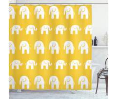Monotone Animal Pattern Shower Curtain