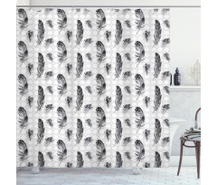 Grunge Geometric Gothic Shower Curtain