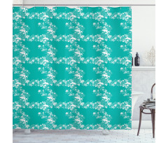 Dolphins with Starfishes Shower Curtain