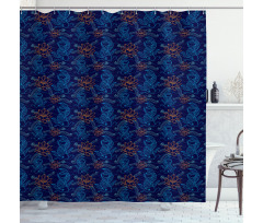 Oriental Sacered Carp Koi Shower Curtain