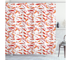Ornamental Aquatic Animal Shower Curtain