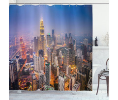 City Skyline District Shower Curtain