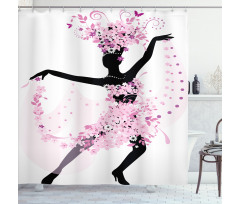 Woman Dancing Latino Shower Curtain