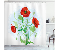 Meadow Flower Bouquet Shower Curtain