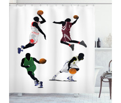 Basketball Players Sport Shower Curtain