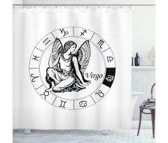Zodiac Horoscope Elements Shower Curtain