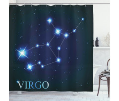 Constellation Stars Space Shower Curtain