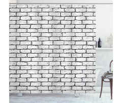 Retro Brick Wall Shower Curtain