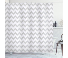 Geometrical Zigzag Shower Curtain