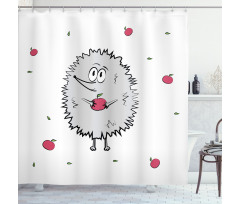 Happy Mammal Apples Shower Curtain