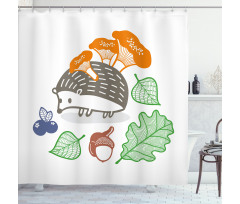 Colorful Animal Food Shower Curtain