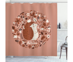 Autumn Elements Pine Shower Curtain