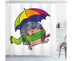 Smiling Animal Spikes Shower Curtain