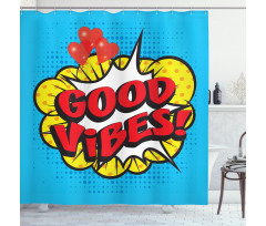 Pop Speech Bubble Shower Curtain