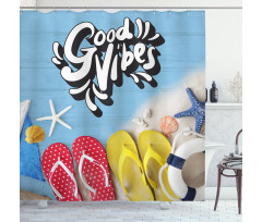 Flip Flops Summer Shower Curtain