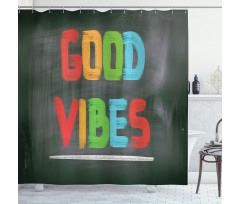 Blackboard Colorful Shower Curtain