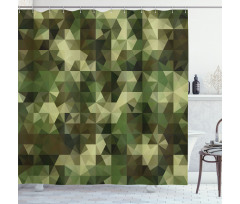 Abstract Camo Pattern Shower Curtain