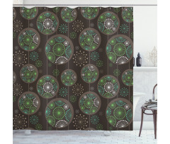 Abstract Dandelion Shower Curtain