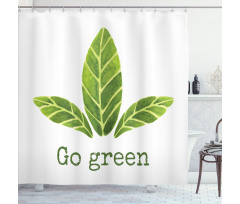Eco Concept Green Leaves Shower Curtain