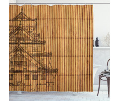Building on Bamboo Pipes Shower Curtain