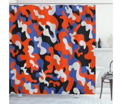 Abstract Paint Splashes Shower Curtain