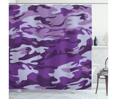 Purple Toned Waves Shower Curtain