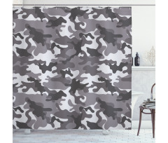 Grey Color Shades Shower Curtain