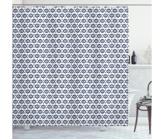 Traditional Circles Dots Shower Curtain
