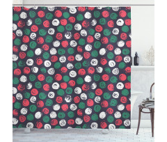 Brushed Floral Design Shower Curtain
