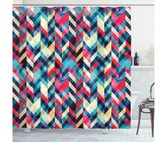 Hipster Zigzag Chevron Shower Curtain