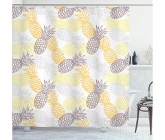 Exotic Pineapple Tropics Shower Curtain