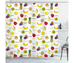 Summer Fresh Eating Shower Curtain