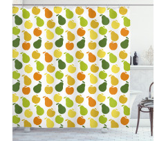 Apple Pears Fresh Garden Shower Curtain