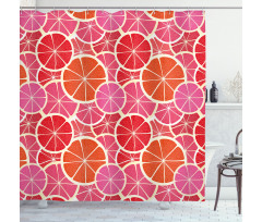 Funky Grapefruit Citrus Shower Curtain