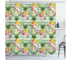 Tropical Plants Botany Shower Curtain