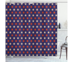 Vintage Patriotic Colors Shower Curtain