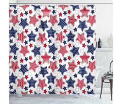 Star with Flags Shower Curtain