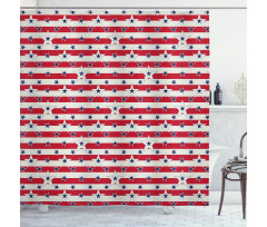 Love My Country America Shower Curtain