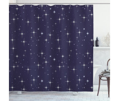 Night Skyline with Stars Shower Curtain